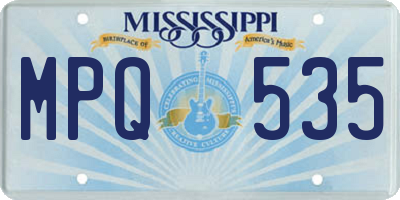 MS license plate MPQ535