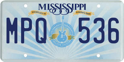 MS license plate MPQ536