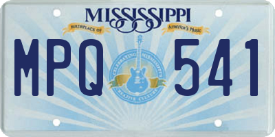 MS license plate MPQ541