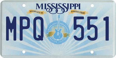 MS license plate MPQ551