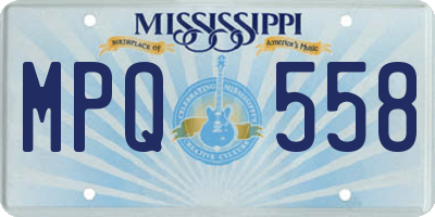 MS license plate MPQ558