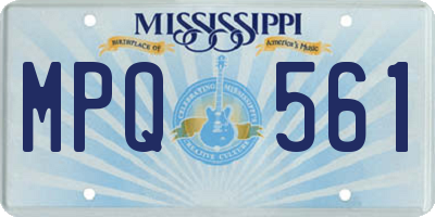 MS license plate MPQ561