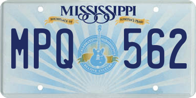 MS license plate MPQ562
