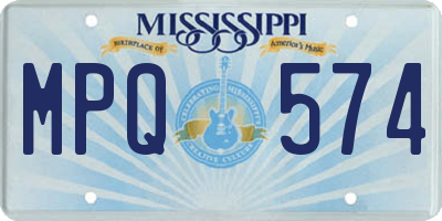 MS license plate MPQ574