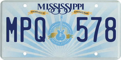 MS license plate MPQ578