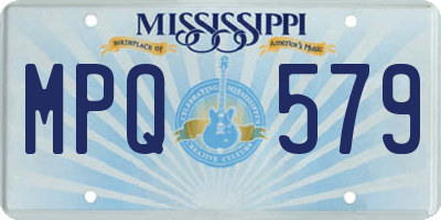 MS license plate MPQ579