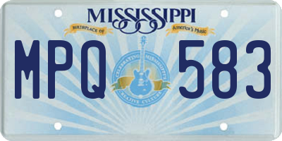 MS license plate MPQ583