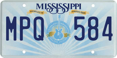 MS license plate MPQ584