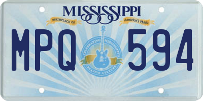 MS license plate MPQ594