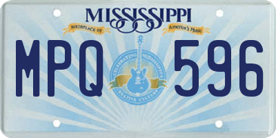 MS license plate MPQ596