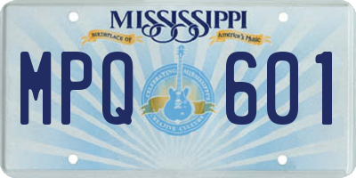 MS license plate MPQ601