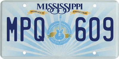 MS license plate MPQ609