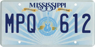 MS license plate MPQ612