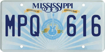 MS license plate MPQ616