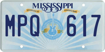 MS license plate MPQ617