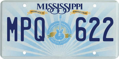MS license plate MPQ622