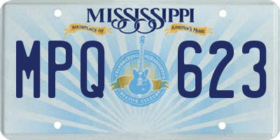 MS license plate MPQ623