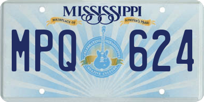 MS license plate MPQ624