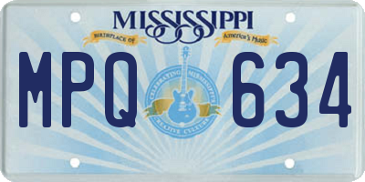 MS license plate MPQ634