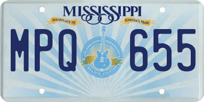 MS license plate MPQ655