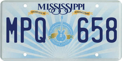 MS license plate MPQ658