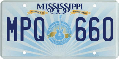 MS license plate MPQ660