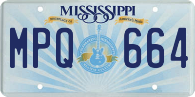 MS license plate MPQ664