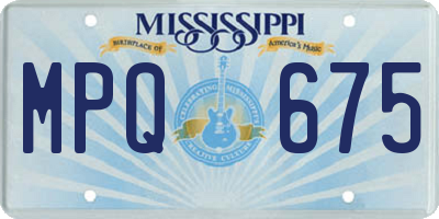 MS license plate MPQ675