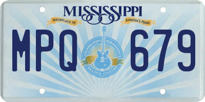 MS license plate MPQ679