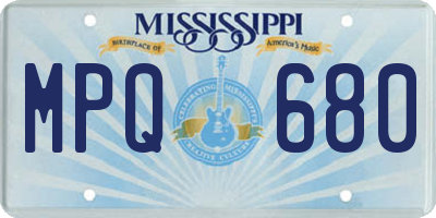 MS license plate MPQ680