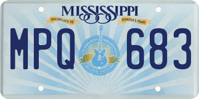 MS license plate MPQ683