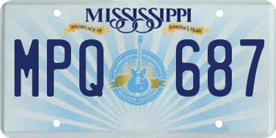 MS license plate MPQ687