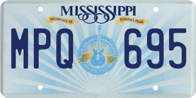MS license plate MPQ695