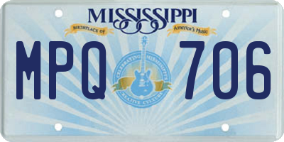 MS license plate MPQ706