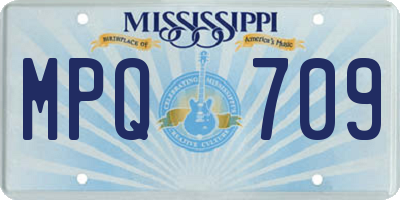 MS license plate MPQ709