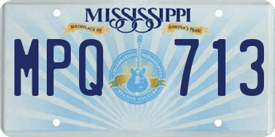 MS license plate MPQ713