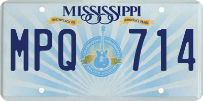 MS license plate MPQ714