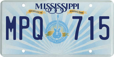 MS license plate MPQ715