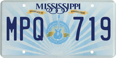 MS license plate MPQ719