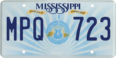 MS license plate MPQ723