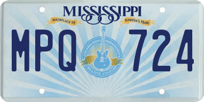 MS license plate MPQ724