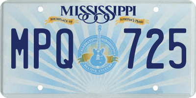 MS license plate MPQ725
