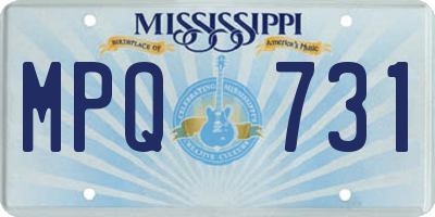 MS license plate MPQ731