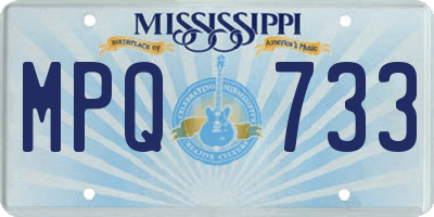MS license plate MPQ733