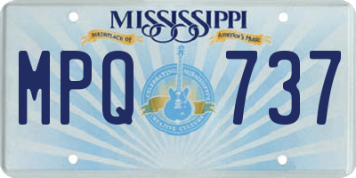 MS license plate MPQ737