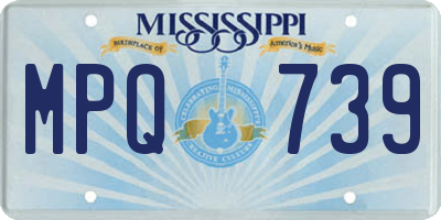 MS license plate MPQ739