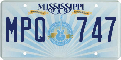 MS license plate MPQ747