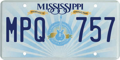 MS license plate MPQ757