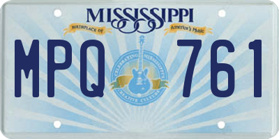 MS license plate MPQ761