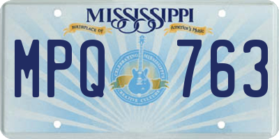 MS license plate MPQ763
